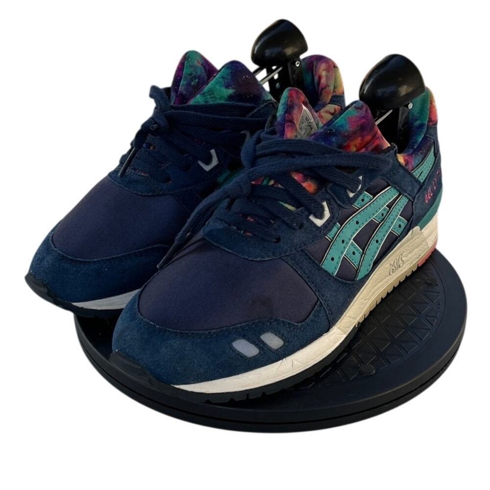 Mens Asics Gel-Lyte III H5Q4N Nylon Running Jogging Athletic Sneaker SZ 7 Blue